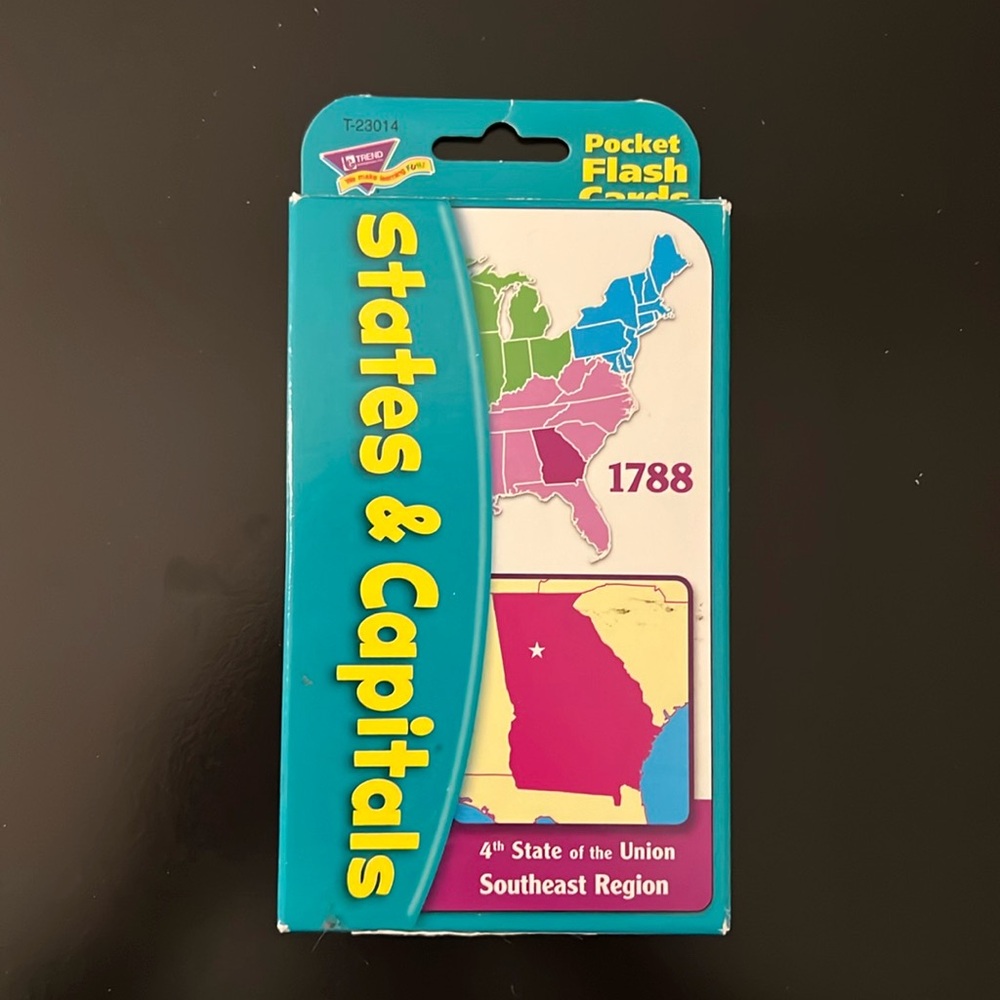 States and Capitals Flash Cards